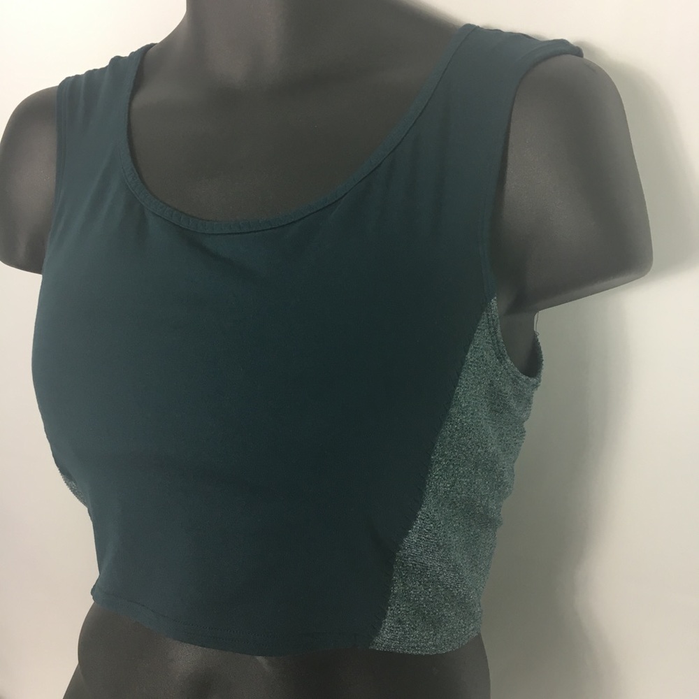 Under Armour lux yoga crop top blue built in bra - Picture 3 of 8